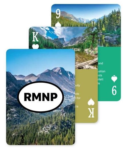 playing cards with nature scene