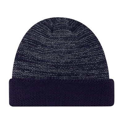 Melange Knit Cuff Toque